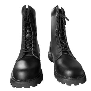 Light Weight Men's Combat Boots in Black Color with PVC Midsole and PU Upper
