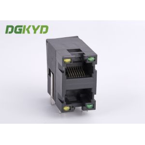 Unshielded 2x1 Stack Double Port RJ45 Connector Without Transformer Ethernet