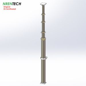 18m-400kg heavy duty payloads non-lockable pneumatic telescopic mast for antenna