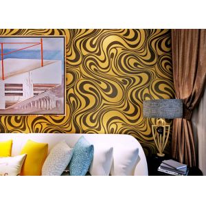 0.7*8.4m Modern Strippable Non Woven Wallpaper With Bronzing Color