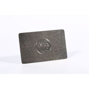Reverse Etching Embossing SS Metal Business Cards Mirror Effect