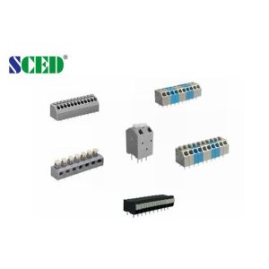 Cheap Brass Spring 10A Screwless Terminal Block 3.5mm Pitch 300V 2-28 Poles LCP UL94-V0 for sale