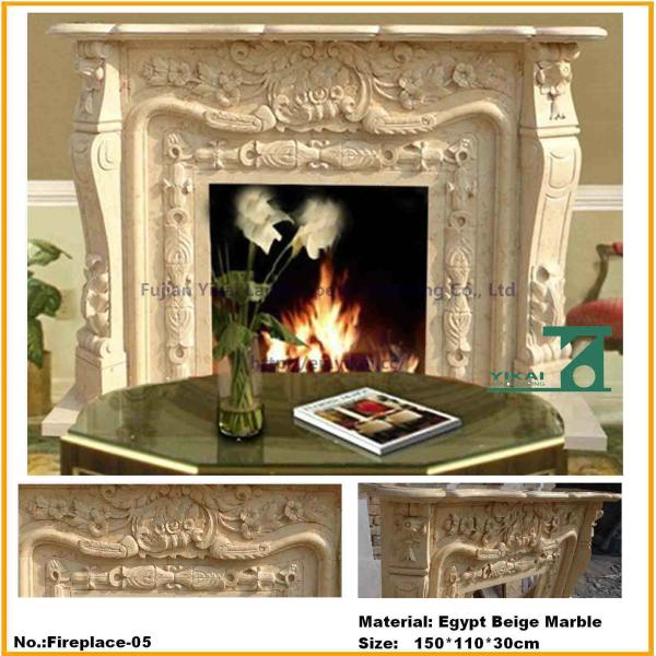 Quality Hand Carved Yellow Marble Fireplace Shelf wholesale