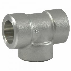 China 2000lb Socket Weld Tee B16.11  3/4 Npt Stainless Steel Forged Fittings on sale