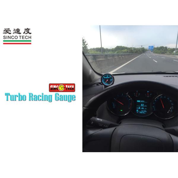 Quality High Accuracy Turbo Boost Gauge 60 MM Fast Responsive Gray Blue Backlight wholesale