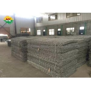 2x0.5x0.5m Steel Gabion Box Wire Mesh , Hexagonal Stone Gabion Cages