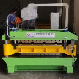 R Panel Corrugated Double Layer Roll Forming Machine For Tile 12m/Min