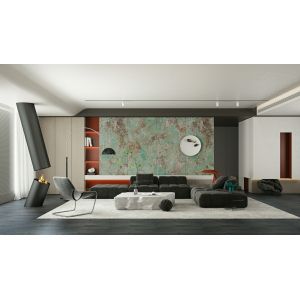 900x1800mm Green Polished Glazed Porcelain Tile 0.5% WA