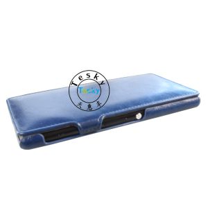 wholesale pu leather protective flip Case For sony z4 ,various colors available