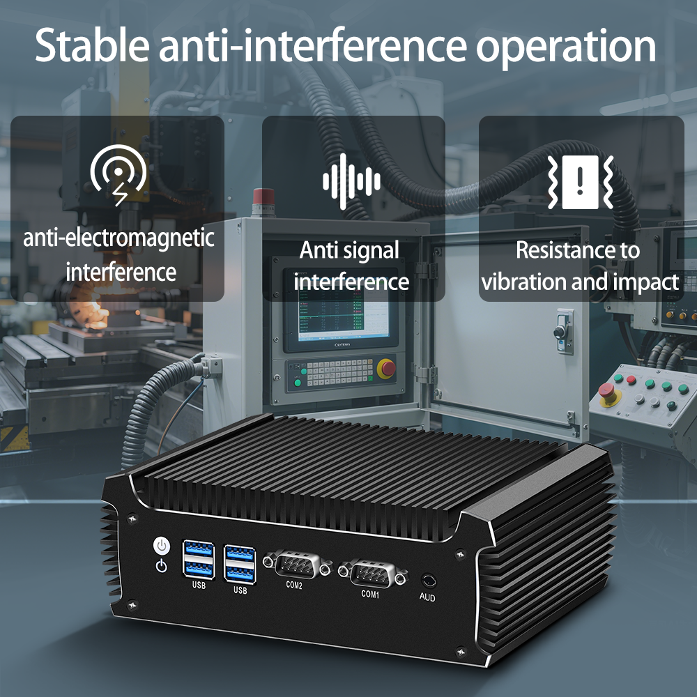Intel Core i3 7100U Mini PC with 2 LAN 2 COM Fanless Industrial PC