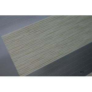 Pleated Zebra Sheer Fabric Roller Blind Blackout Patterned For Sunshade