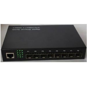 China Full Duplex 8 Ports Fiber Optic Switch to RJ45 Port  with  VLAN and QoS on sale