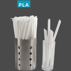 PLA Polylactic Acid Disposable Drinking Straw Compostable Smoothie Straws