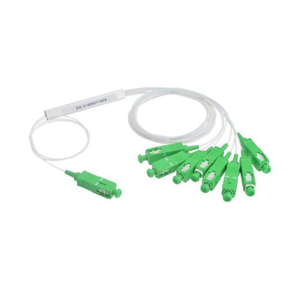 SC APC SM Mini Steel Tube Type 4 Way 1x4 Fiber Optic Splitter PLC
