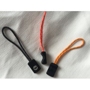 Small Silver Logo Printed Rubber Zipper Puller For Boots Wide Application