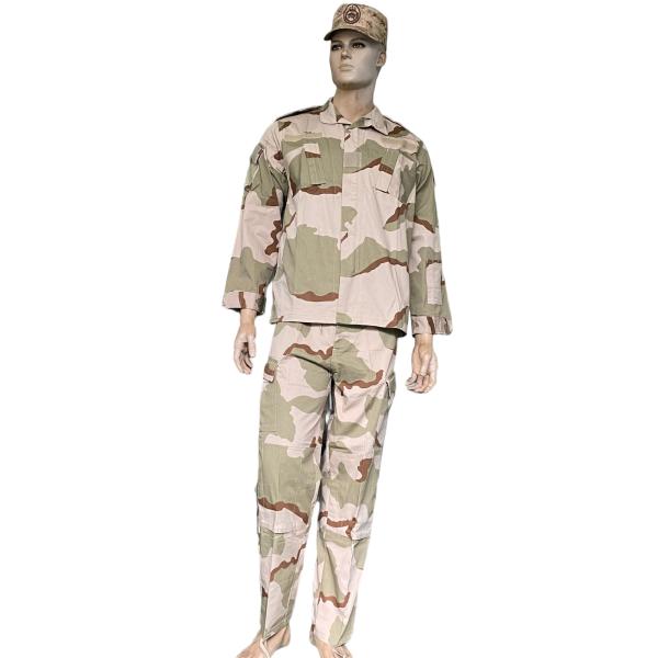 Desert Camouflage Tactical Uniform ACU Military Uniform Set Jacket And Pants In TC 65 35 Ripstop Fabric 230GSM For Army Uses