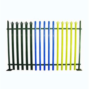 Height 1.8m 2.4m PVC Security Metal Palisade Fencing M8x30mm