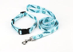 Pu Leather Personalized Dog Collars Custom Printed Charms Designer Dog Collars