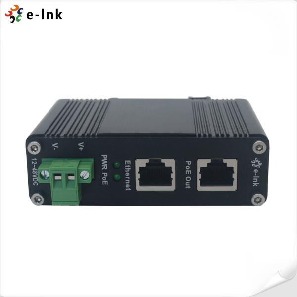 Quality 12~48VDC Power Input Industrial Gigabit PoE+ Injector wholesale