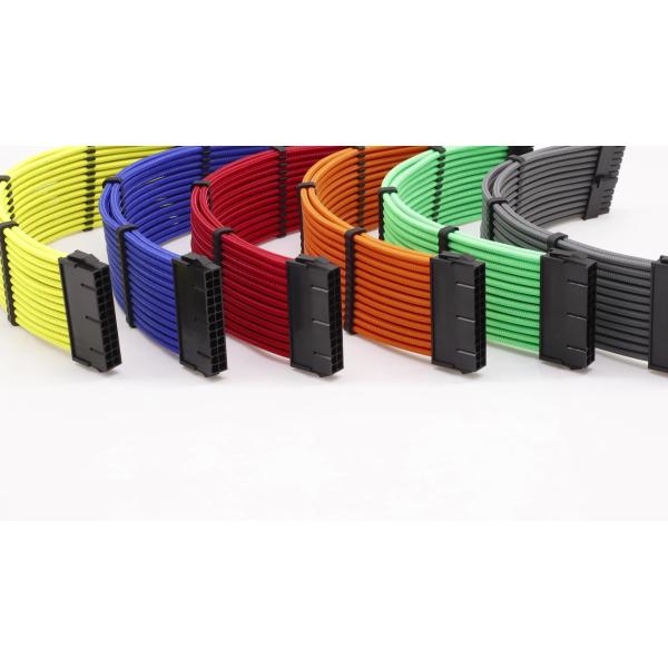 Curved Extension Cord 24pin*2 4+4pin EPS*1 Pcie 8pin (6pin+2pin)pcie*2 Sleeved