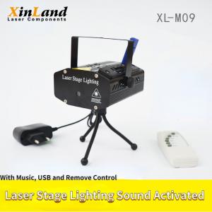 Cheap 7.5w Mini Laser Stage Lighting With Music USB Sound Activated Remove Control RGB for sale