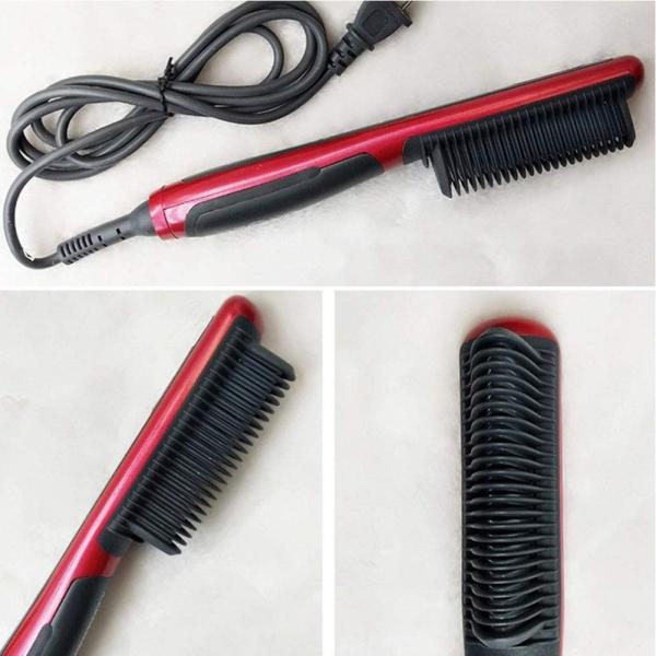 Beard Comb Electric Hair Brush Wet / Dry Dual Use Anti Scald Ceramic Ionic Type