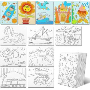 DIY Coloring Pre Printed Canvas Pre Stenciled Painting Kits For School Classroom