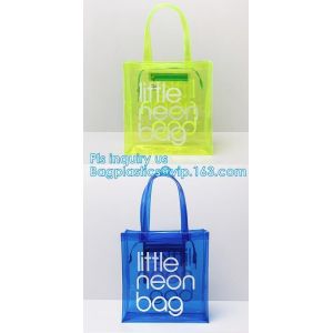 Eco friendly PVC zipper bag/pvc clear bag/PVC handle bag, Clear PVC handle bag,