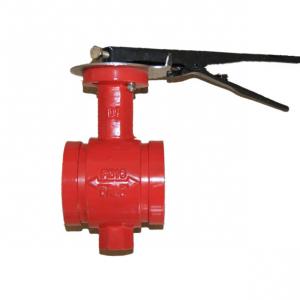 China Grooved End Water Butterfly Valve Ductile Iron Motorized For Medium Chemical on sale
