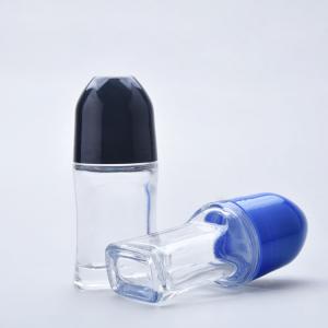 China 50ml Capacity Glass Roller Ball Bottles Empty For Deodorant on sale