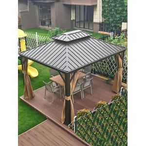 China Modern Minimalistic M2 Ordinary Waterproof Outdoor Hardtop Gazebo with Hidden Drainage Pipe on sale