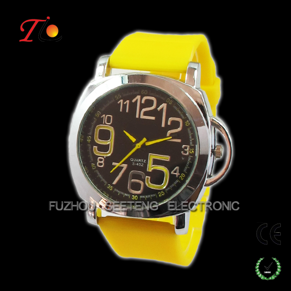Creative Leather Strap Quartz Wrist Watch colorful band for Man
