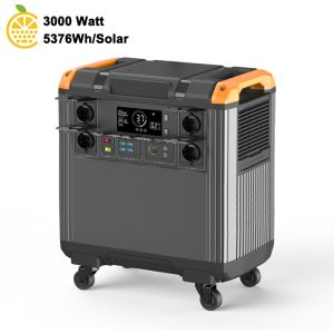 China Wheeled Portable Power Station with MPPT Controller and LED Display for Outdoor Solar Charging on sale