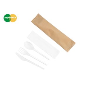 Biodegradable CPLA Cutlery Kit Disposable Eco Friendly Compostable