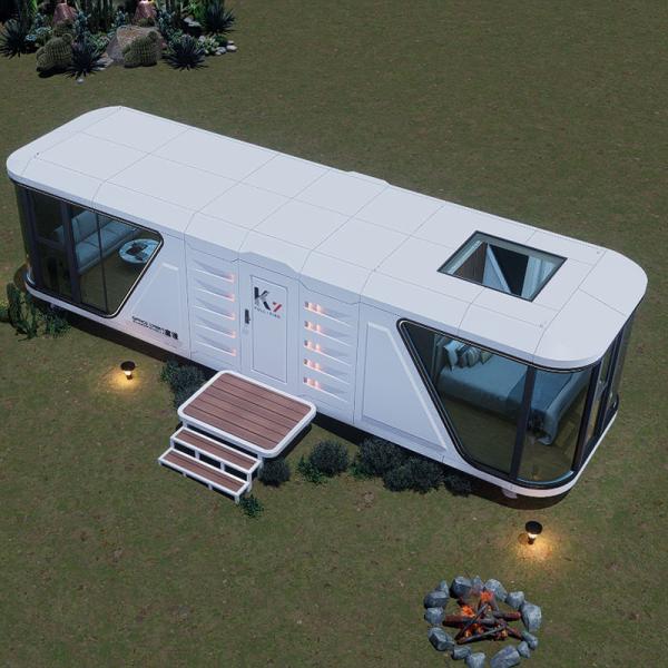 Quality Steel Structure Green Mobile Capsule House Futuristic Waterproof Office Building Shop & Workshop With Toilet wholesale