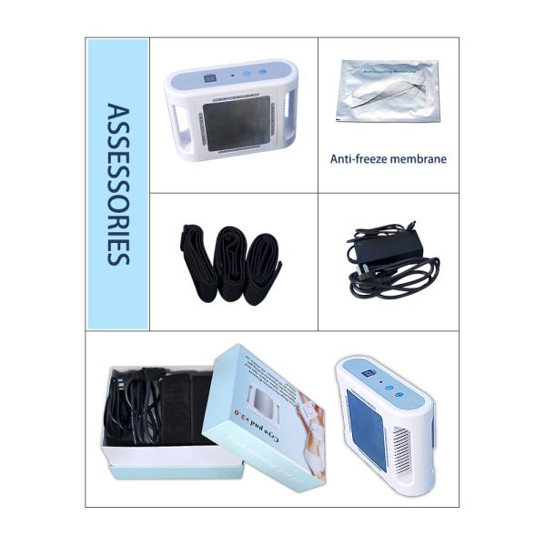 Body Shaping Cryolipolysis Slimming Machine Cryopad Machine 98 * 98mm Treatment Area