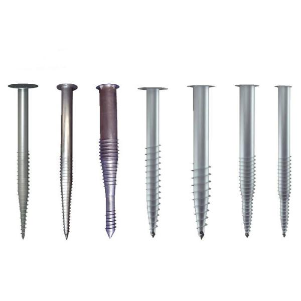 Quality Metal Ground Screw Piles Steel Anchor Helical Length 1000~3500mm Anticorrosive wholesale