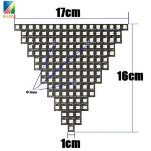 Pixel DIY LED Dot Matrix Screen Triangle Shape WS2812 Full Color Spliceable