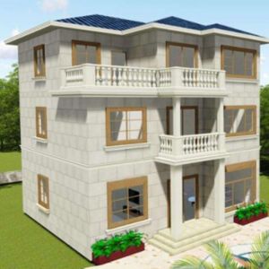 Small Light Steel Structure Villa Manufacture for Container Houses in White/Gray