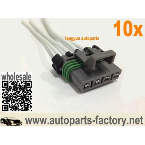 longyue 10pcs/unit universal 4pin Connector with Leads Wiring Harness Pigtail Gray 6"