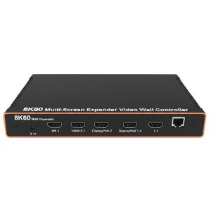 8K60 Multi-Screen Expander Video Wall Controller with 1 in 4 Out HDMI 2.1 and DP