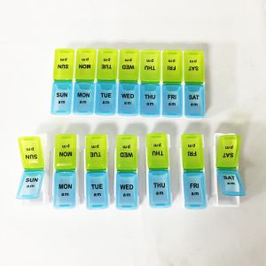 Wholesale Detachable Weekly Pills storage cases 14 Compartment 7 days pills box