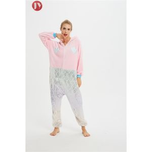 Soft Polyester Fluffy Flannel Fleece unicorn pijamas animal onesie for wholesale