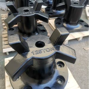 Cheap 125T Horn Type Ductile Iron Dock Bollards Jetty Bollards Polished Mooring Protection for sale