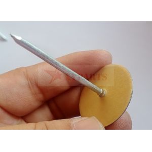 China Galvanized Steel Cup Head Capacitor Discharge Weld Pins 3 With Paper Insulating Washers Attached on sale