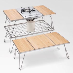 Lightweight Portable Adjustable Barbecue Beach Picnic Camping Kitchen Igt Table