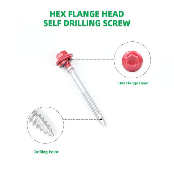 High Tensile Strength Stainless Steel 12 x55 Self-Drilling Tapping Screws for Roof Cornice