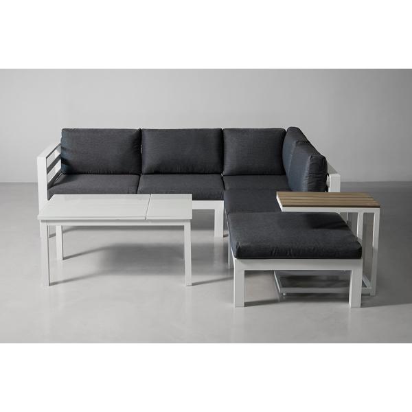 Modern Design Style Aluminum Patio Furniture Set with Adjustable Table and Dining Set