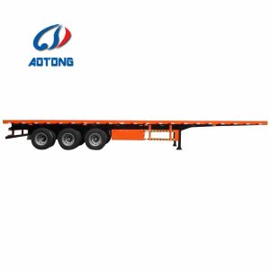 13m Length 3 Axles Flatbed Cargo Truck Semi Trailers for 5 Meters Container