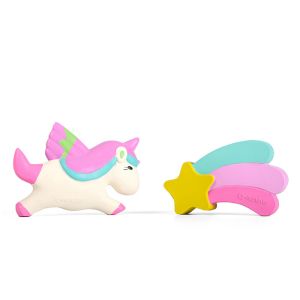 TPR Indestructible Rubber Dog Toys Star And Unicorn Shaped Floating